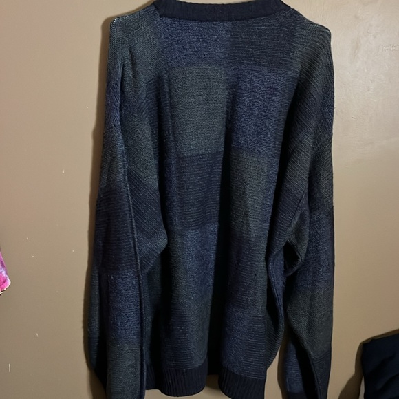 Wool blend sweater large squares pattern - Picture 5 of 7